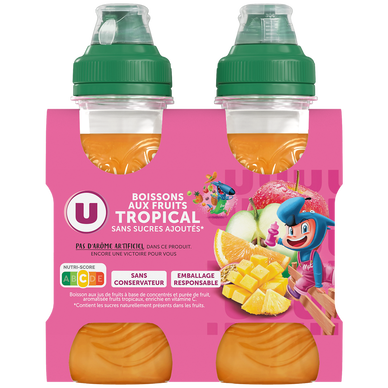 Boisson aux fruits plate tropical sans sucres ajoutés - 4x20cl