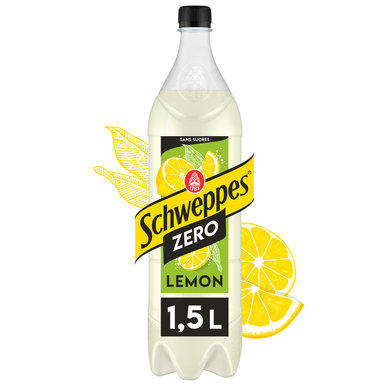 Soda Zero saveur Citron SCHWEPPES - la bouteille de 1,5L