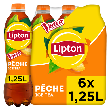 Boisson Thé Glacé Pêche - LIPTON ICE TEA - Pack 5x1,25L + 1 offerte