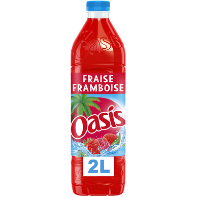 Boisson aux fruits Fraise Framboise OASIS - la bouteille de 2L