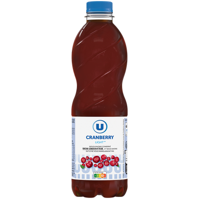 Boisson cranberry light  bouteille de 1l