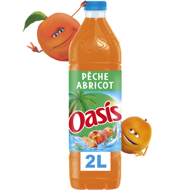 Boisson aux fruits Pêche Abricot OASIS - la bouteille de 2L