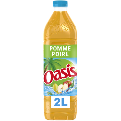 Boisson aux fruits pomme poire OASIS - la bouteille de 2L