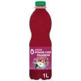 Boisson plate aux fruits pomme cassis et framboise  bouteille de 1l