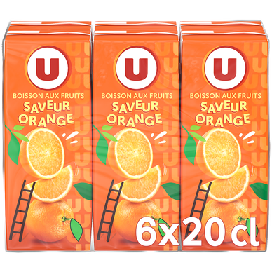 Boisson aux fruits non gazeuse à base de jus concentrés saveur Orange6x20cl