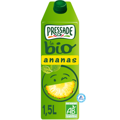 Nectar d'ananas bio PRESSADE, brique de 1,5l