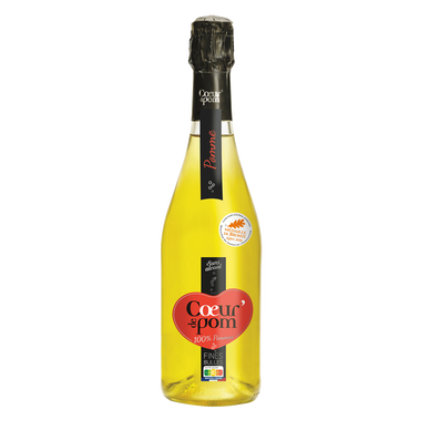 Pétillant de fruits pomme COEUR DE POM', bouteille de 75cl