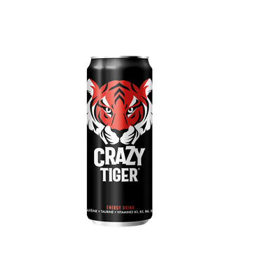 Boisson énergisante à la taurine CRAZY TIGER - Canette 50cl