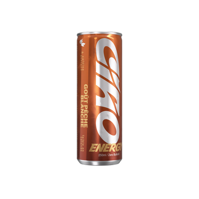 Boisson énergisante pêche blanche CIAO ENERGY 25cl