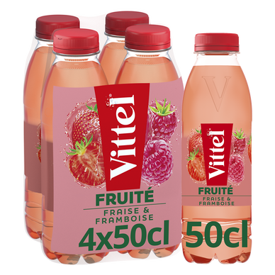 Eau fruitée VITTEL fraise framboise 4x50cL