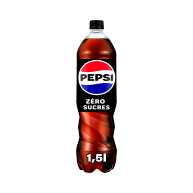 Soda au cola zéro sucres PEPSI - Bouteille 1,5L