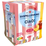 Boisson eau gazeuse aromatisée Pêche SAN PELLEGRINO CIAO - 4x33cl