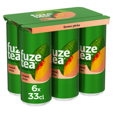 Boisson Thé Glacé Pêche FUZETEA - Pack canettes 6x33cl