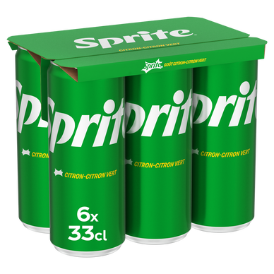 Soda Citron Citron vert SPRITE - Pack canettes 6x33cl