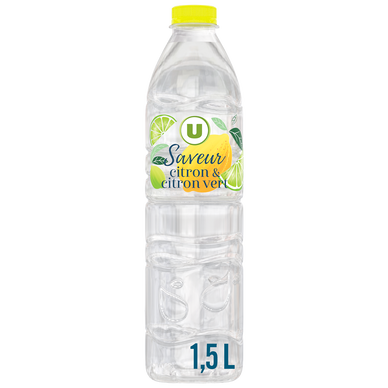 Boisson à base d'eau de source arômatisée citron-citron vert sans sucre  1,5L