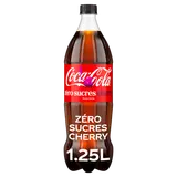Soda Cerise Cherry sans sucre COCA-COLA - Bouteille 1,25L