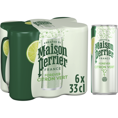 Boisson Gazeuse aromatisée Citron Vert MAISON PERRIER FOREVER 6x33cl
