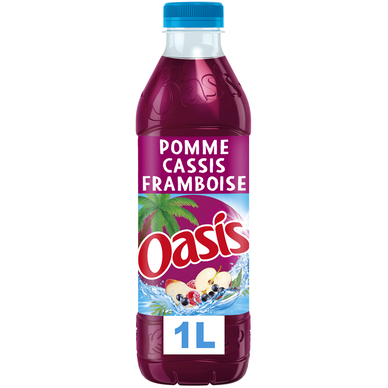 Boisson aux fruits Pomme Cassis Framboise OASIS - Bouteille 1L PET