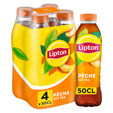 Boisson Thé Glacé Pêche - LIPTON ICE TEA - Pack 4x50cl
