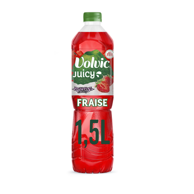 Eau aromatisée minérale au jus de fraise VOLVIC JUICY 1,5l