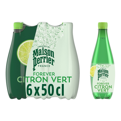 Boisson Gazeuse aromatisée Citron Vert MAISON PERRIER FOREVER 6x50cl