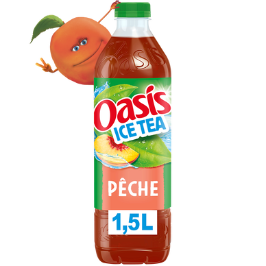 Thé glacé saveur Pêche OASIS ICE TEA - la bouteille de 1,5L