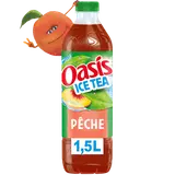 Thé glacé saveur Pêche OASIS ICE TEA - la bouteille de 1,5L
