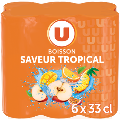 Boisson aux fruits plate tropical  6 canettes de 33cl