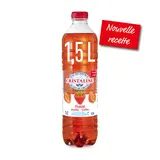 Eau aromatisée au jus de fruits fraise CRISTALINE 1,5 litre