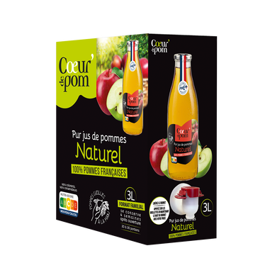 jus de pomme naturel COEUR DE POM', fontaine de 3l