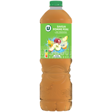 Boisson aux jus de fruits plate saveur pomme poire U PET 2L