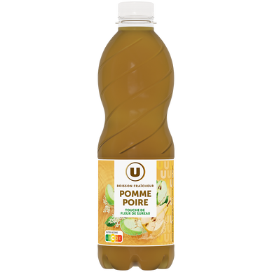Boisson aux fruits Pomme / poire / fleur de sureau - Bouteille PET 1L