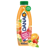 Boisson au jus de fruits et au lait Orange Banane Fraise DANAO - Bouteille 900ml