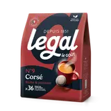 Café corsé n°9 LEGAL - compatible Senseo - x36