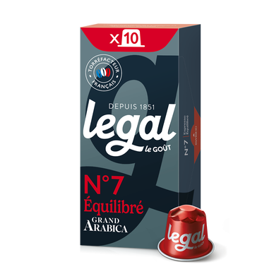 Espresso équilibré intense n°7 LEGAL, capsules aluminuim x10, 53g