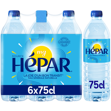 Eau minérale naturelle HEPAR - 6x75cl