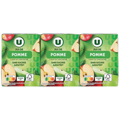 Jus à base de concentré de pomme  6 briques de 20cl