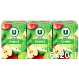 Jus à base de concentré de pomme U briquettes 6x20cl