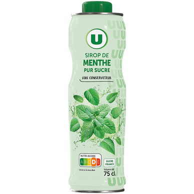 Sirop de menthe verte  bidon de 75cl