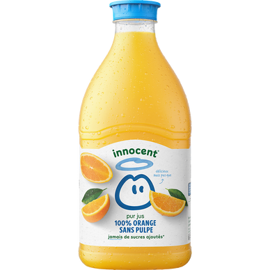 Pur jus réfrigéré orange sans pulpe Sans sucres ajoutés - INNOCENT - 1,5L