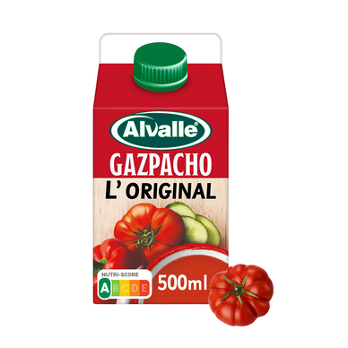 Gazpacho Soupe Froide de Tomate - ALVALLE - Brique 50cl