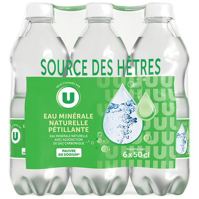 Eau minérale naturelle pétillante 6x50cl