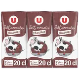 Lait aromatisé chocolat U, 6 briquettes de 20cl