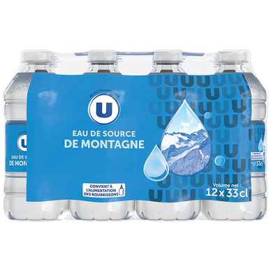 Eau de source de montagne 12 bouteilles de 33cl