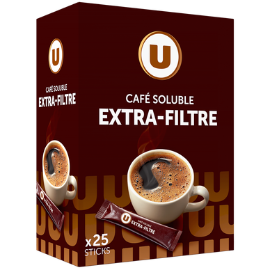 Café soluble extra filtre lyophilisé sticks - x25 - 50g