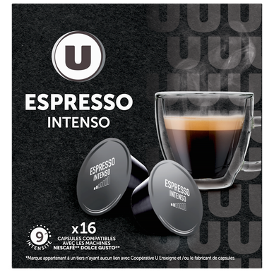 Café Capsules espresso intenso - compatible DOLCE GUSTO - x16