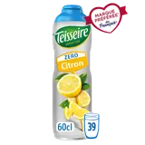 Boisson concentrée à diluer Citron Zéro sucres TEISSEIRE, bidon 60cl