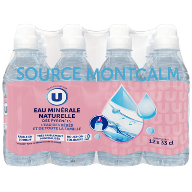 Eau minérale MONTCALM  12 bouteilles de 33cl