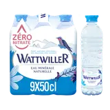 Eau minérale naturelle WATTWILLER, 9 bouteilles de 50cl
