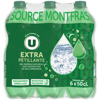 Eau minérale gazeuse extra pétillante  6x50cl